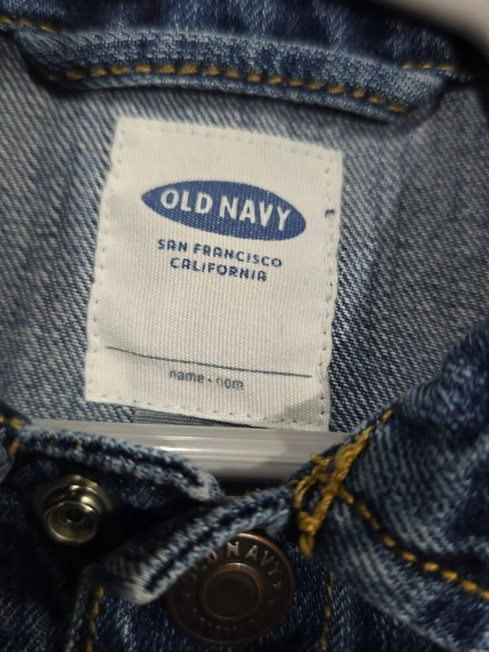 Old Navy Blue Denim Kids Jacket - Classic Snap Sz 2t